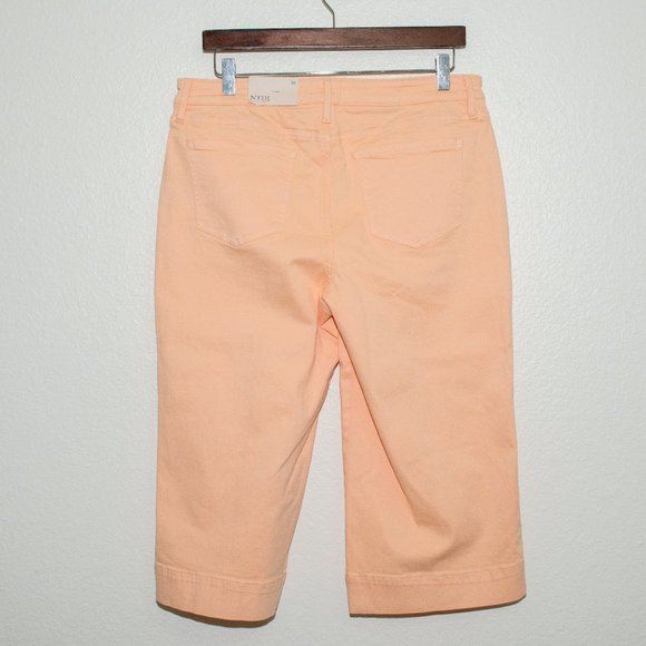 NYDJ Wide Leg Pedal Pusher Crop Jeans Leon Melon - Picture 2 of 6